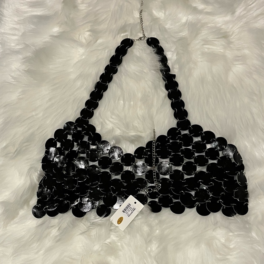 Urban Outfitters Metallic Circle Halter Top - Picture 5 of 5
